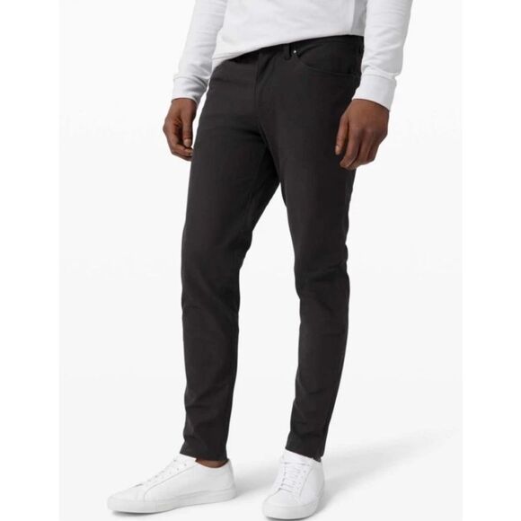 Lululemon Mens Black ABC Slim Fit 5 Pocket Jeans Pants Size 30 - Picture 1 of 11